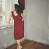 Selma Dress Burgundy