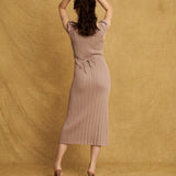 Gabrielle Dress Almond