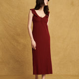 Selma Dress Burgundy