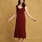 Selma Dress Burgundy