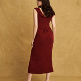 Selma Dress Burgundy