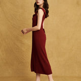 Selma Dress Burgundy