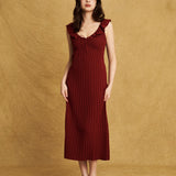 Selma Dress Burgundy