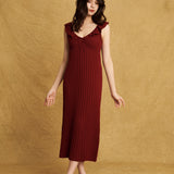 Selma Dress Burgundy