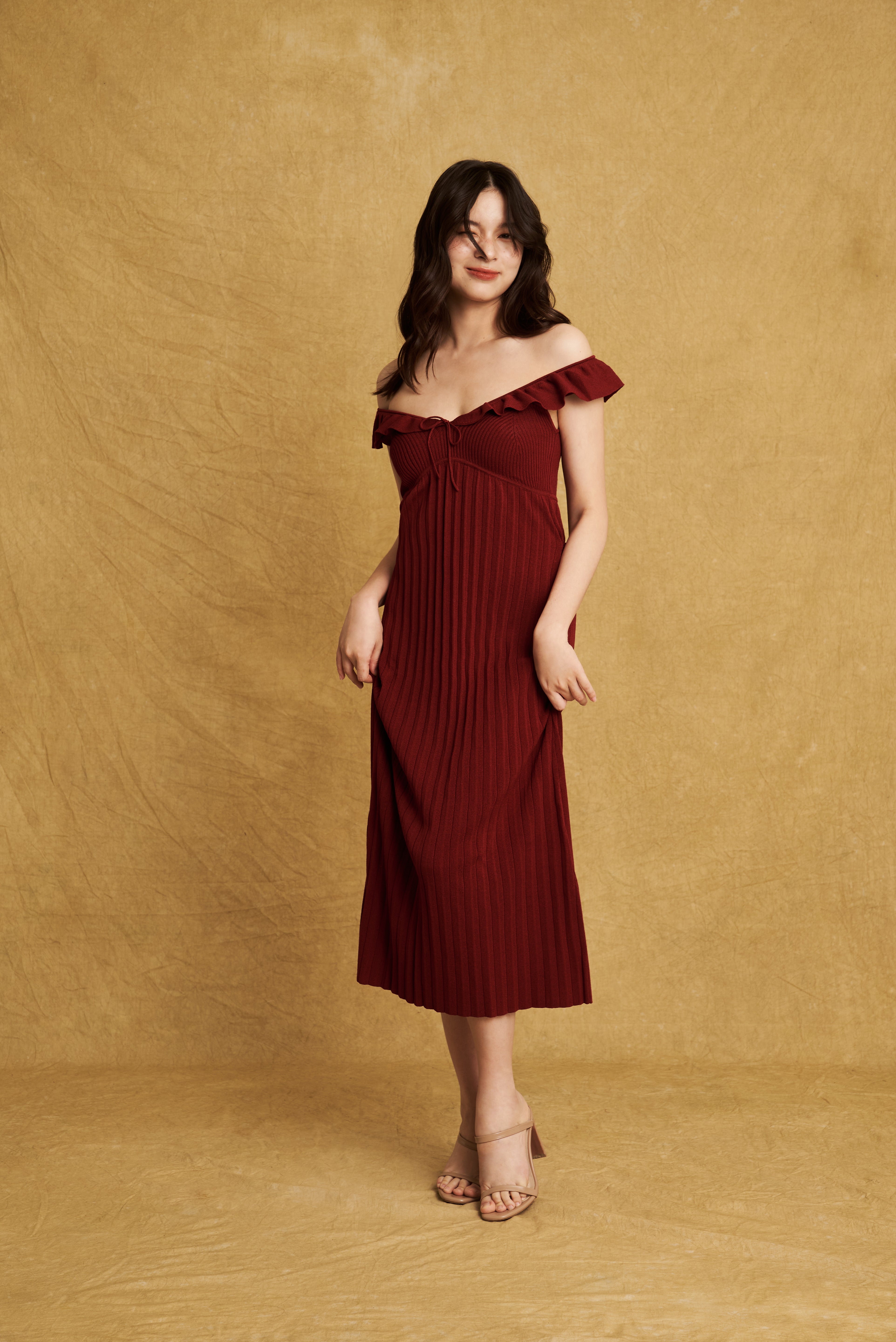 Selma Dress Burgundy