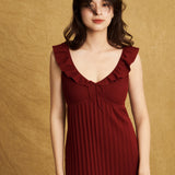 Selma Dress Burgundy