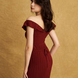 Selma Dress Burgundy