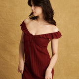 Selma Dress Burgundy