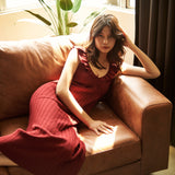 Selma Dress Burgundy