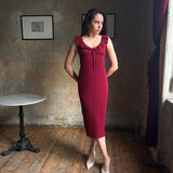 Selma Dress Burgundy