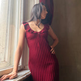 Selma Dress Burgundy